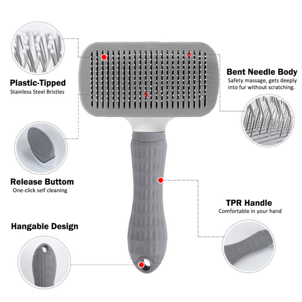 PawWell Pet Grooming Brush – Reduce Shedding in Minutes